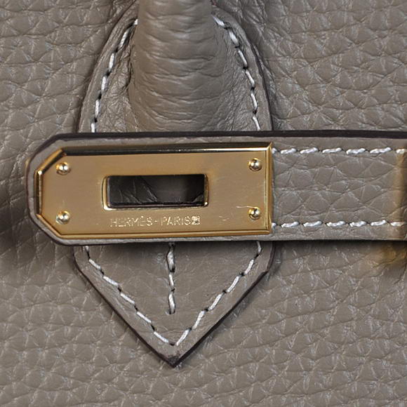 Super A Replica Replica Hermes Birkin 25CM Tote Bags Togo Leather Dark Grey Godlen 60799 - Click Image to Close